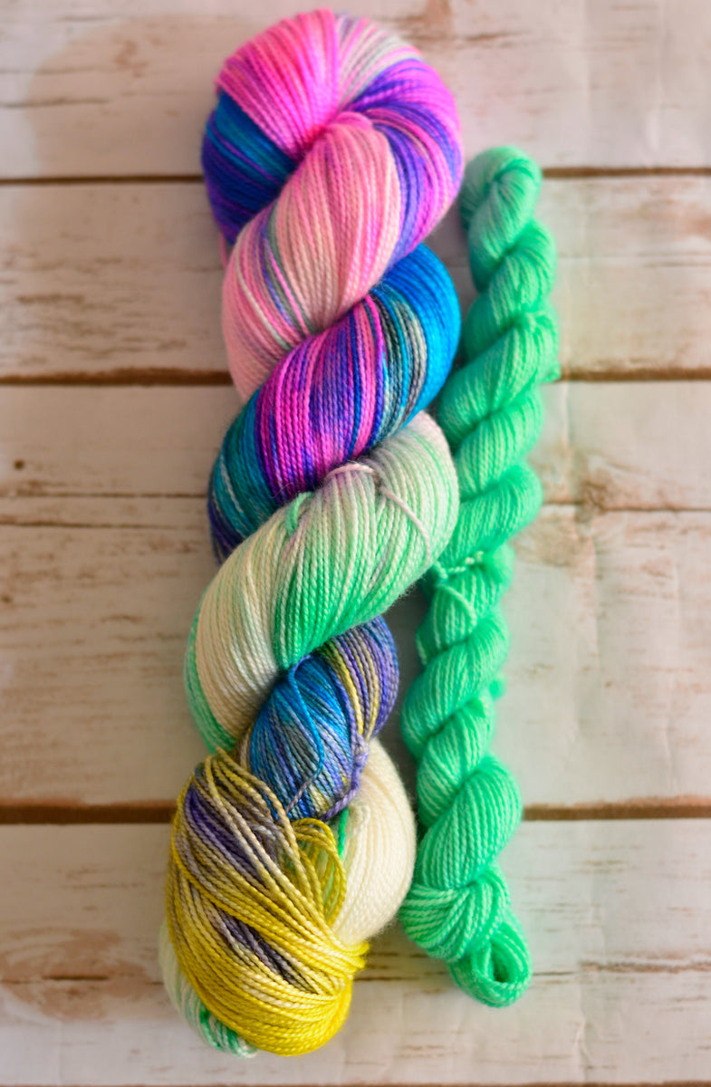 Hand dyed Super Wash 80% Merino & 20% Nylon Yarn, 400 Yd