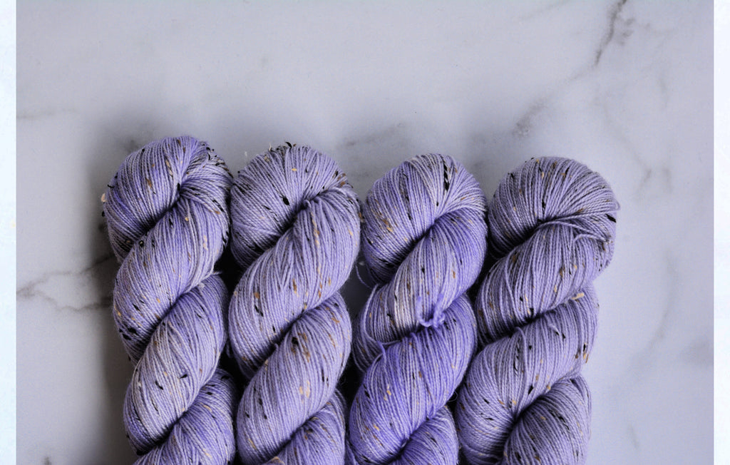 'Lavender'- 85% Superwash Bluefaced Leicester Wool, 15% Donegal Nep, 438 Yards, 100 Grams