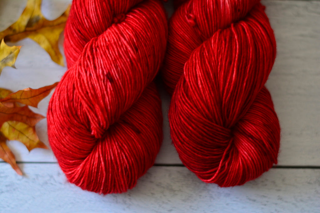 'Poison Apple' - 100% Superwash Merino Wool Yarn, Single Ply, Fingering Weight, 437 Yards, 100 Grams